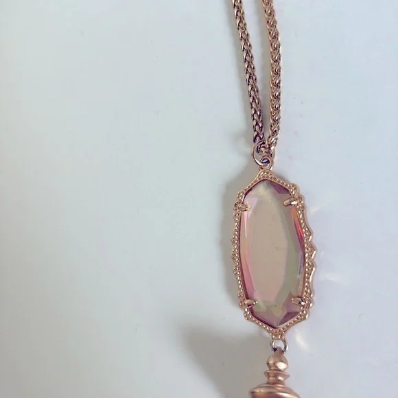 EUC [Kendra Scott] Everly Gold-Tone Iridescent Long Pendant Tassel Necklace - Picture 11 of 14